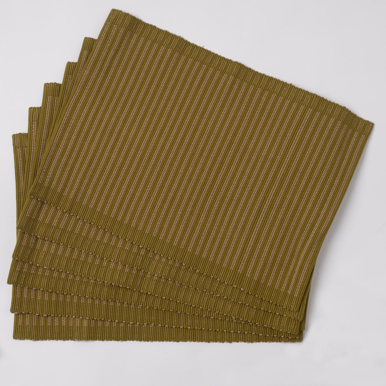 Placemats set of 6 - Olive green