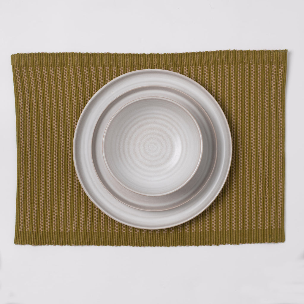 Placemats set of 6 - Olive green