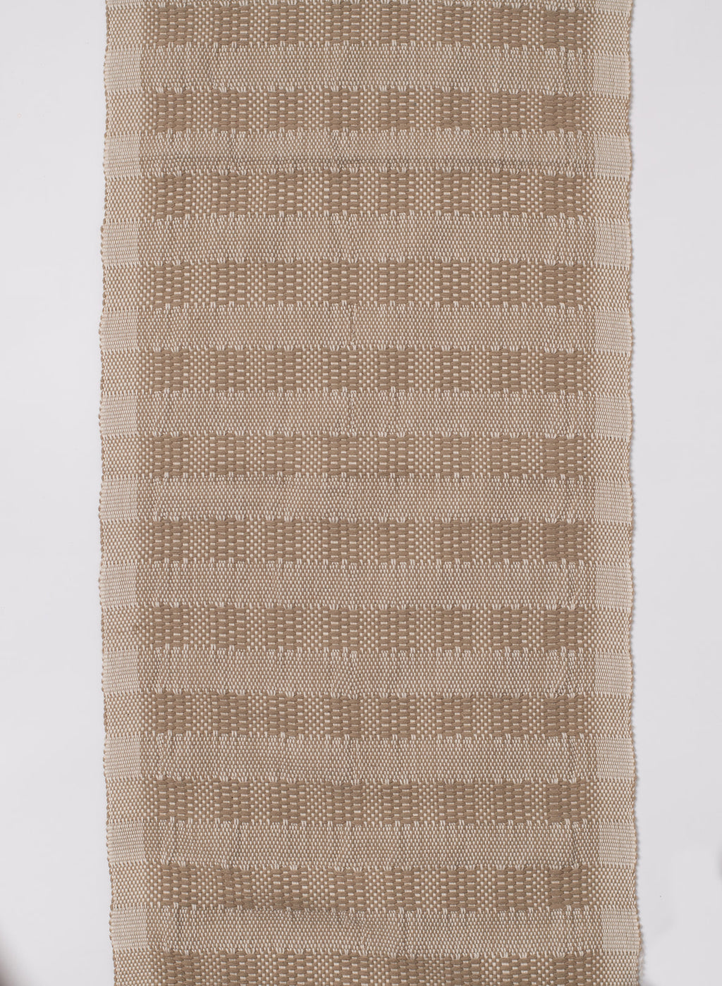 Table Runner - Beige & White