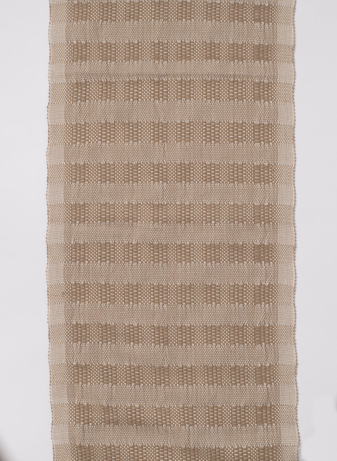 Table Runner - Beige & White