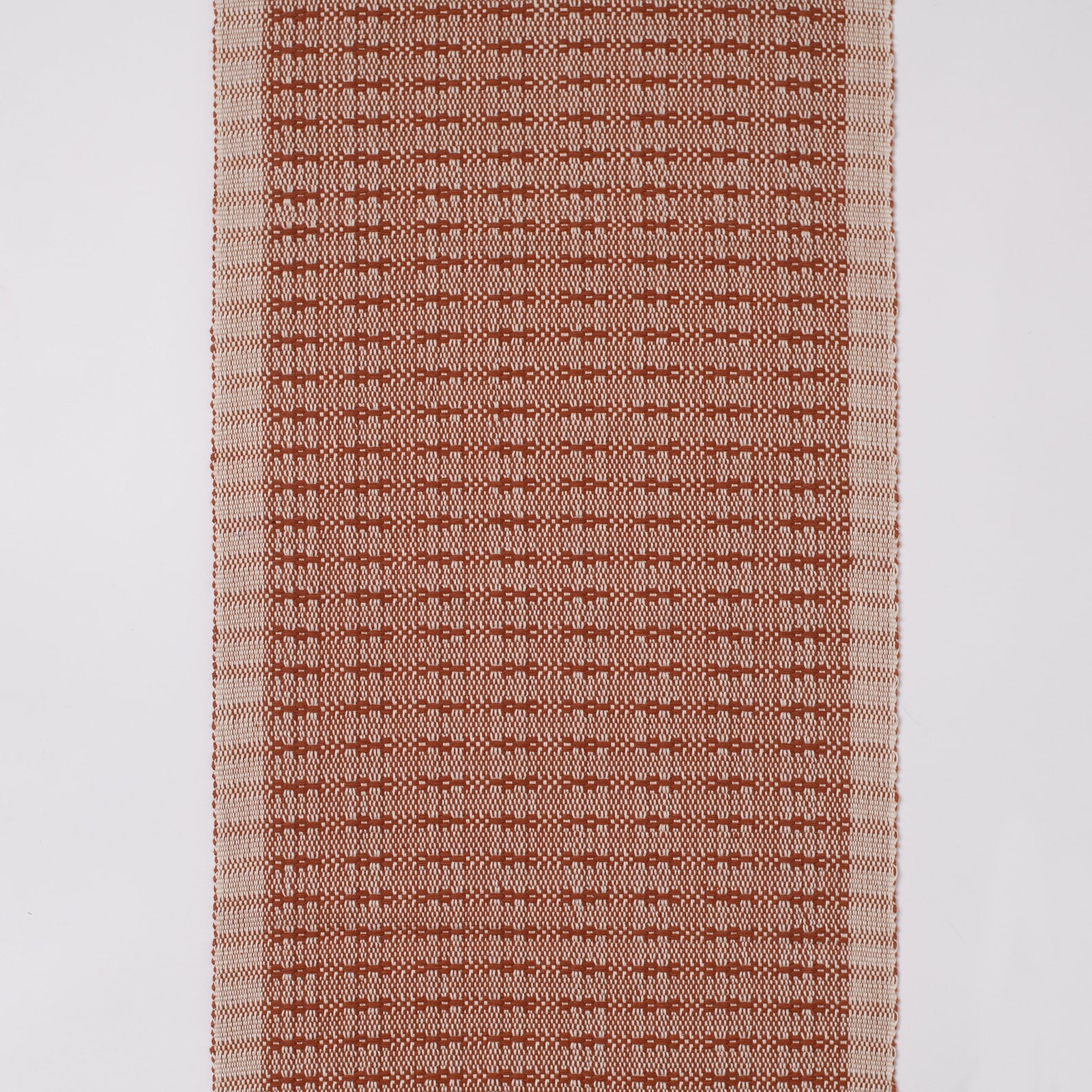 Table Runner - Burnt Umber & White