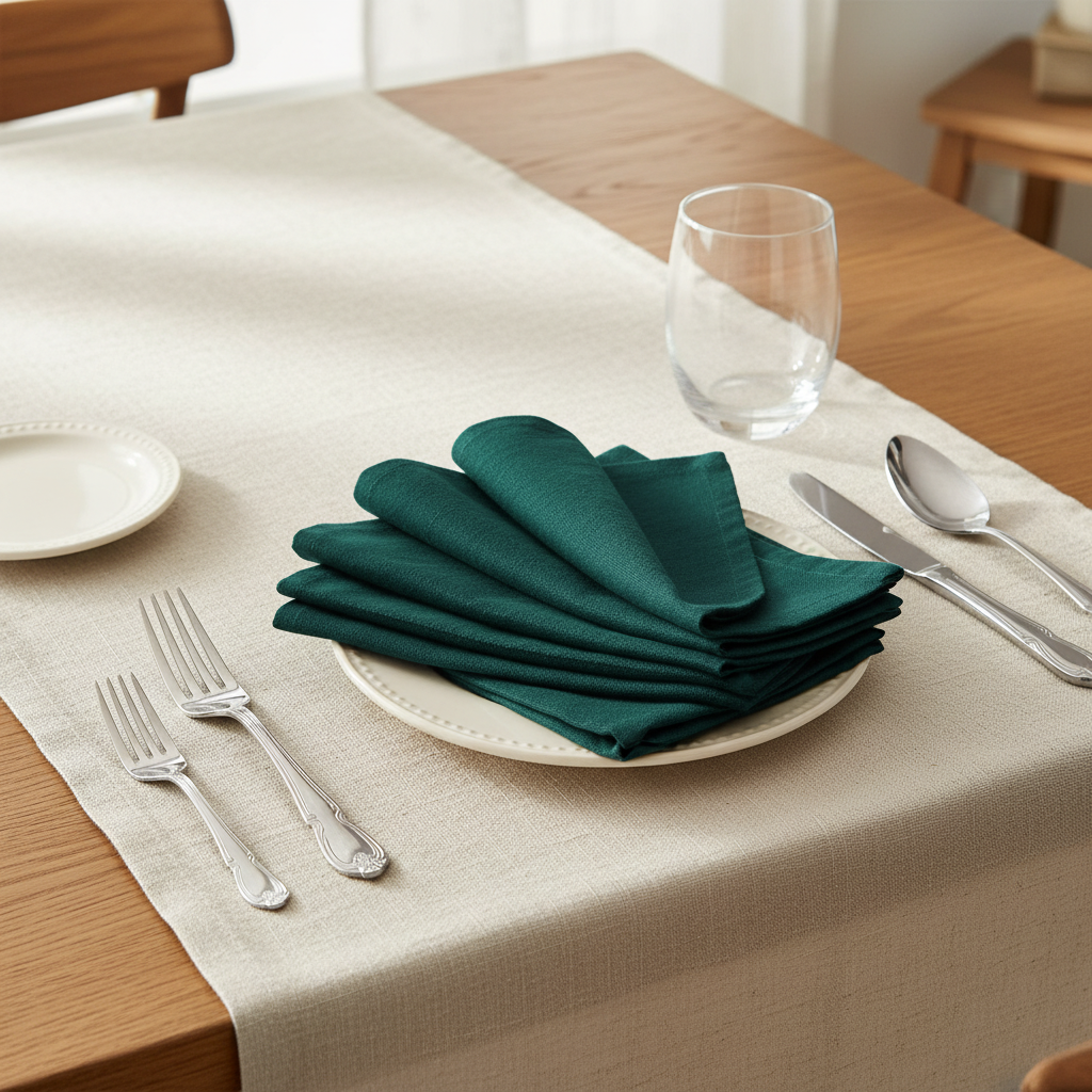 Napkins Set of 6 - Forest Green