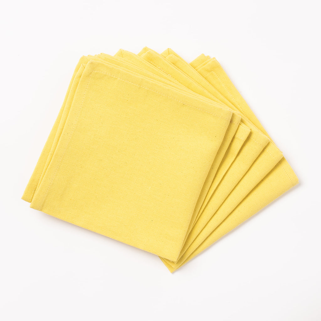 Napkins Set of 6 - Lemon Yellow