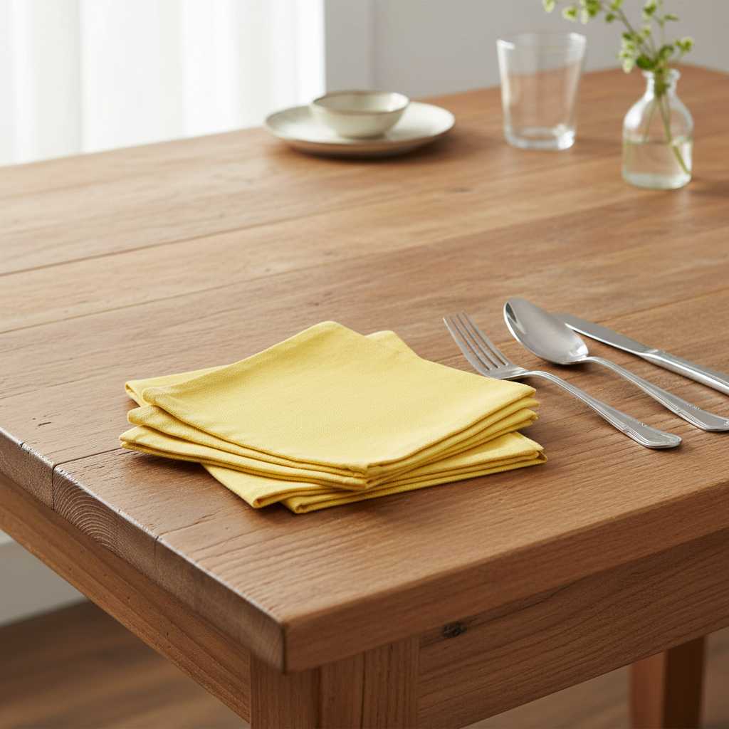 Napkins Set of 6 - Lemon Yellow