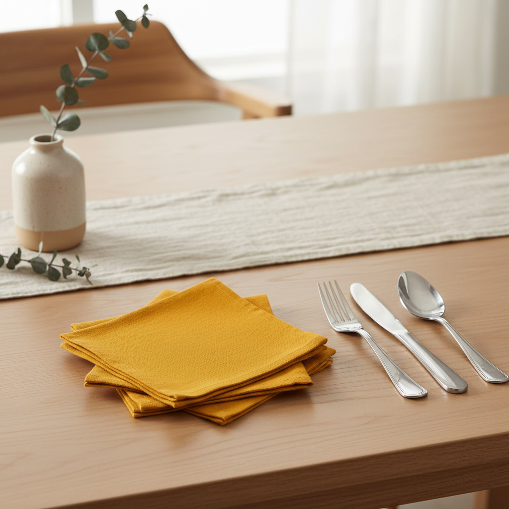 Napkins Set of 6 - Saffron Yellow