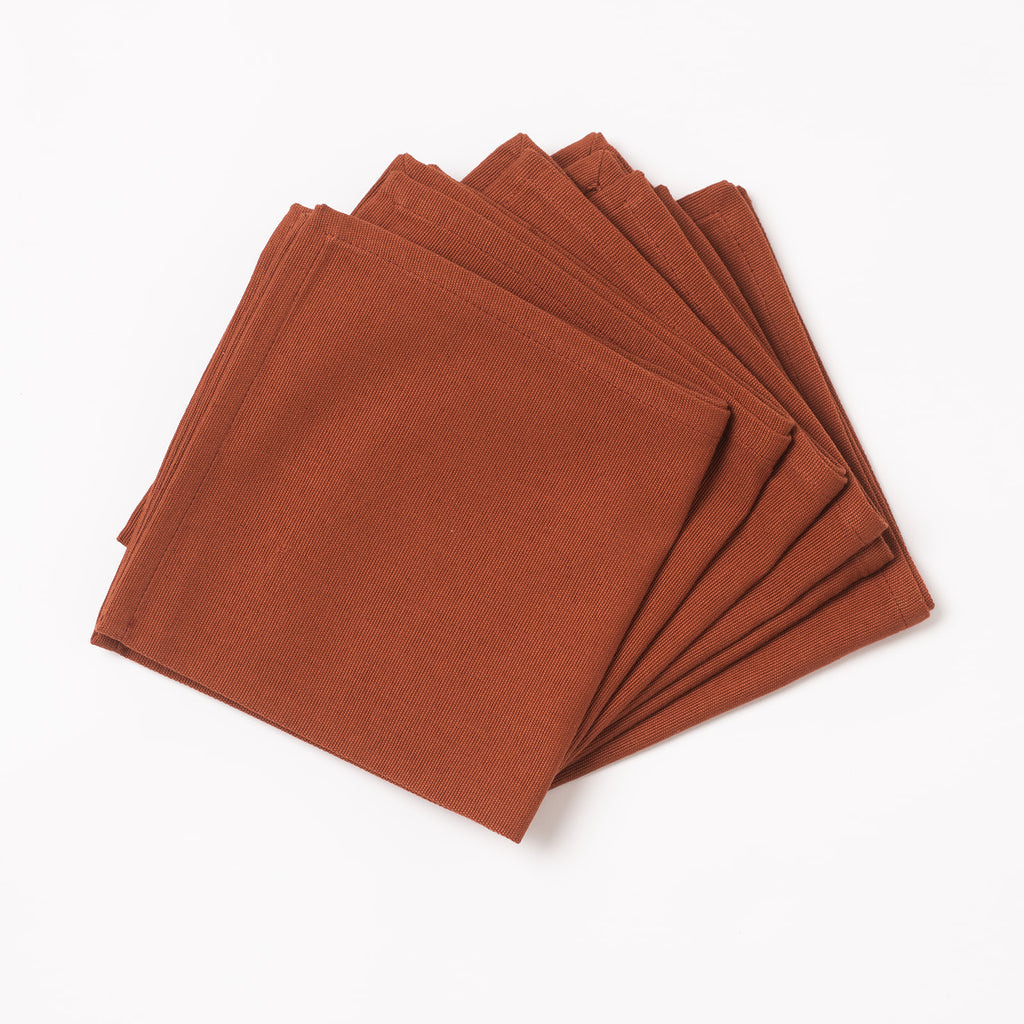Napkins Set of 6 - Rust Brown