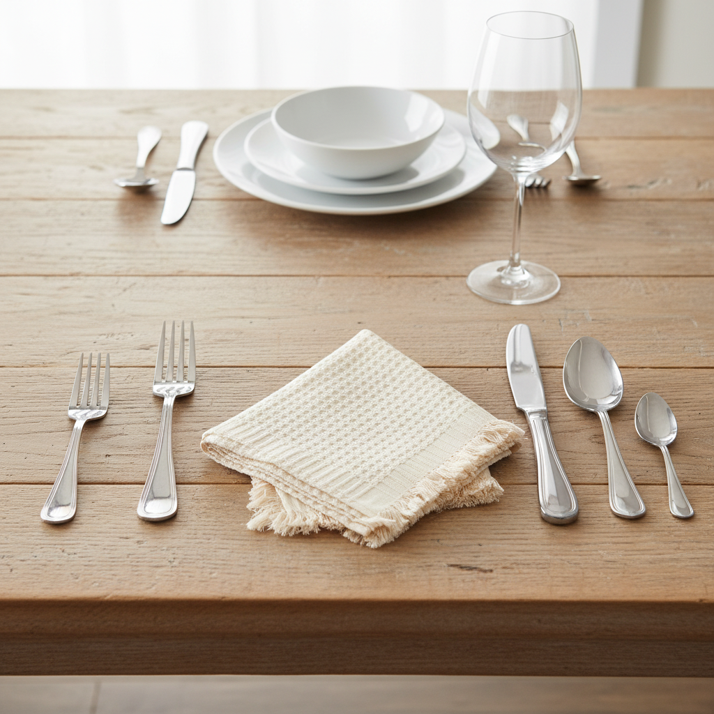 Napkins Set of 6 - Cream Textured