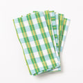 Napkins Set of 6 - Green, Yellow, & White Checkered