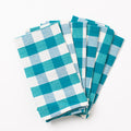 Napkins Set of 6 - Iris Blue & White Checkers