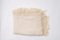 100% Natural Cotton, Hand-Loomed Throw Blanket - Textured With Tassels