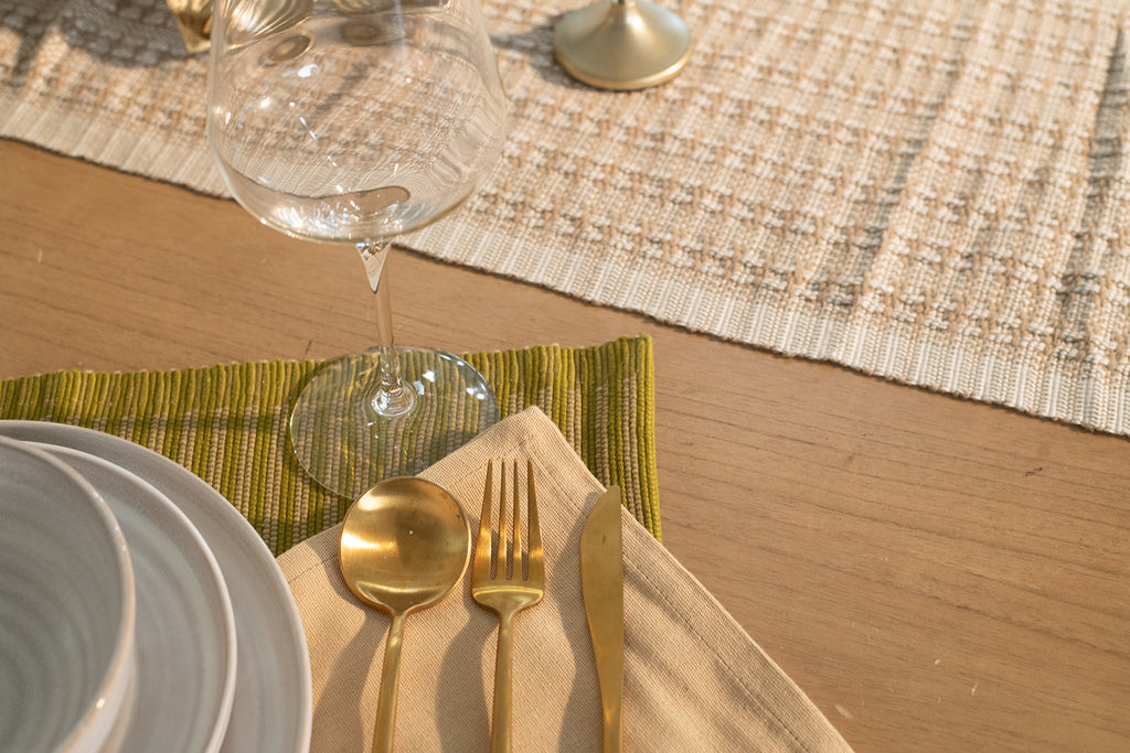 Placemats set of 6 - Olive green