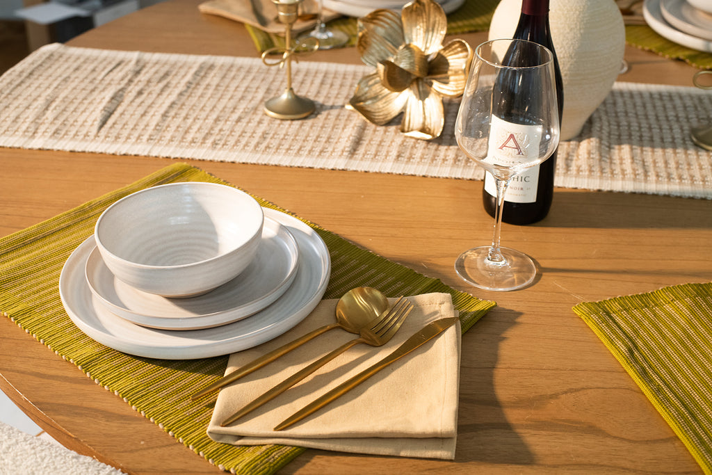 Placemats set of 6 - Olive green