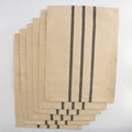 Charcoal Trio Ribbed Placemats set of 6