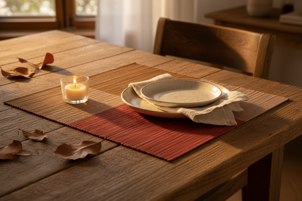 Autumnal Abstract Quad-Tone Placemats set of 6