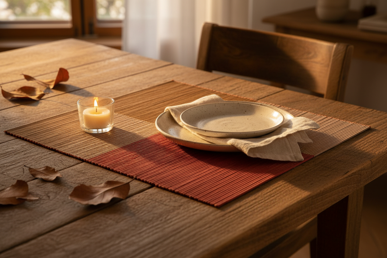 Autumnal Abstract Quad-Tone Placemats set of 6