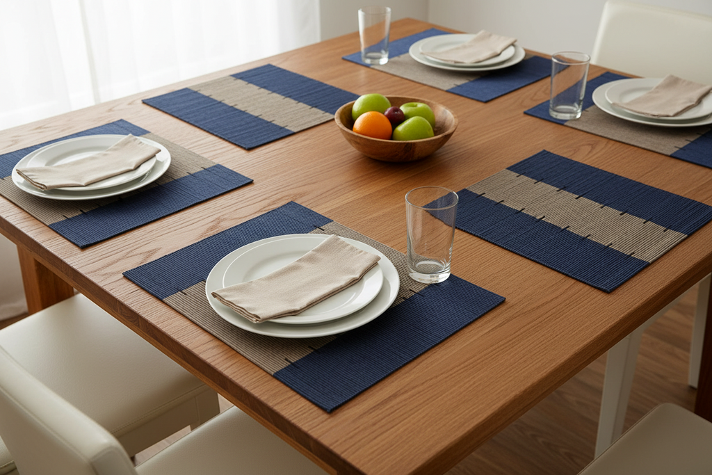Coastal Horizon Tricolor Placemats set of 6