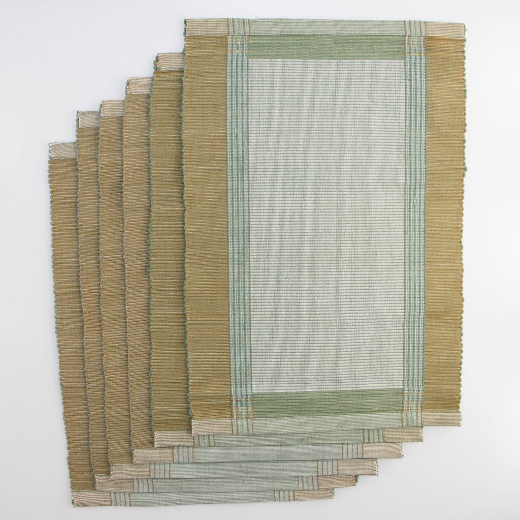 Tonal Earth Bordered Placemats set of 6
