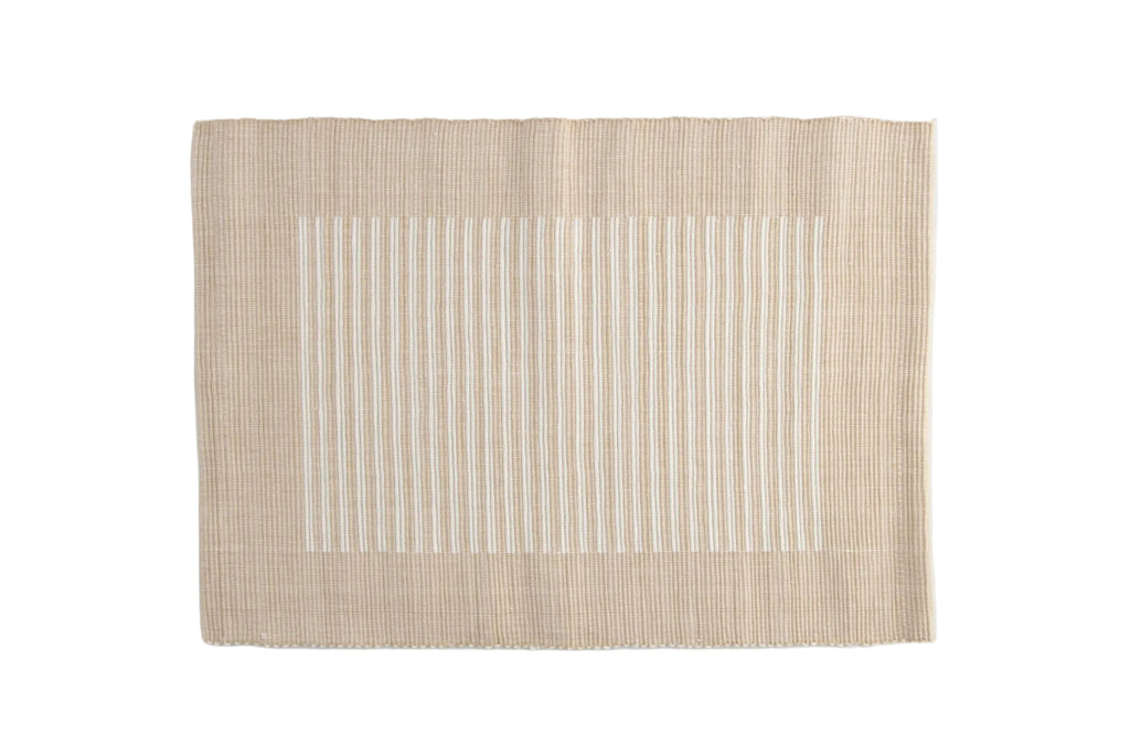 Serene Sand Pinstripe Placemats set of 6