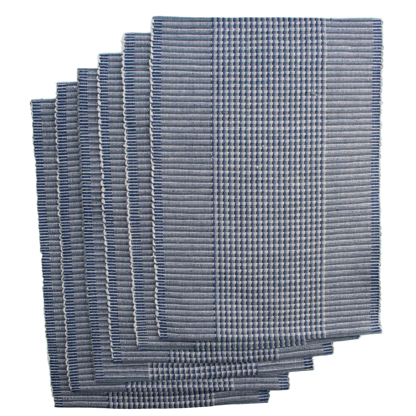 Indigo Tides Geometric Placemats set of 6