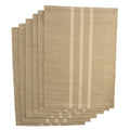 Earth-Toned Linear Harmony Placemats set of 6